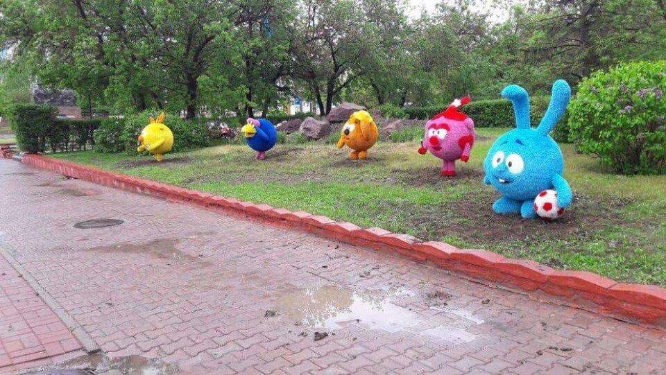 Улица Бейбитшилик в Астане стала мультяшной аллеей 