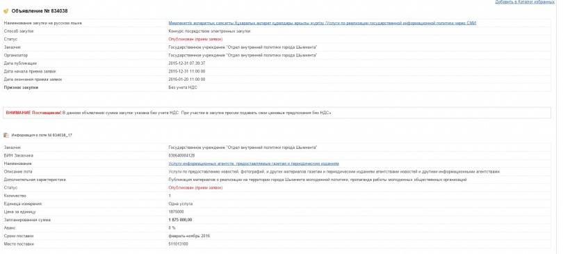 Более 1,8 миллиона тенге акимат Шымкента выделяет на пропаганду работы молодёжных организаций