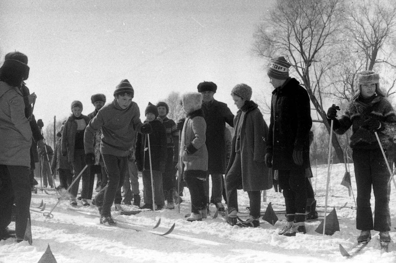 школьные соревнования на лыжах 1980 год