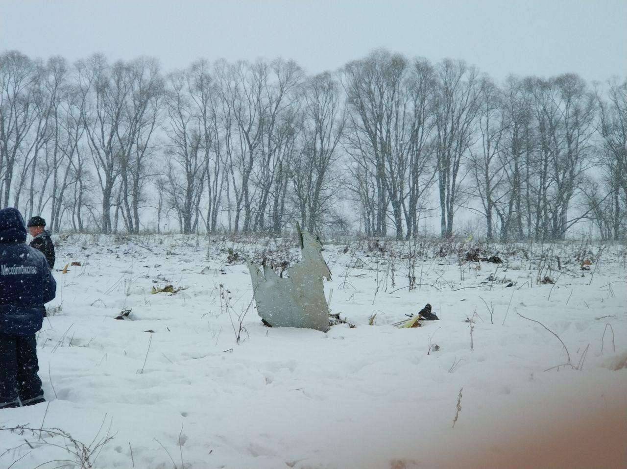 На месте крушения Ан-148 в Московской области