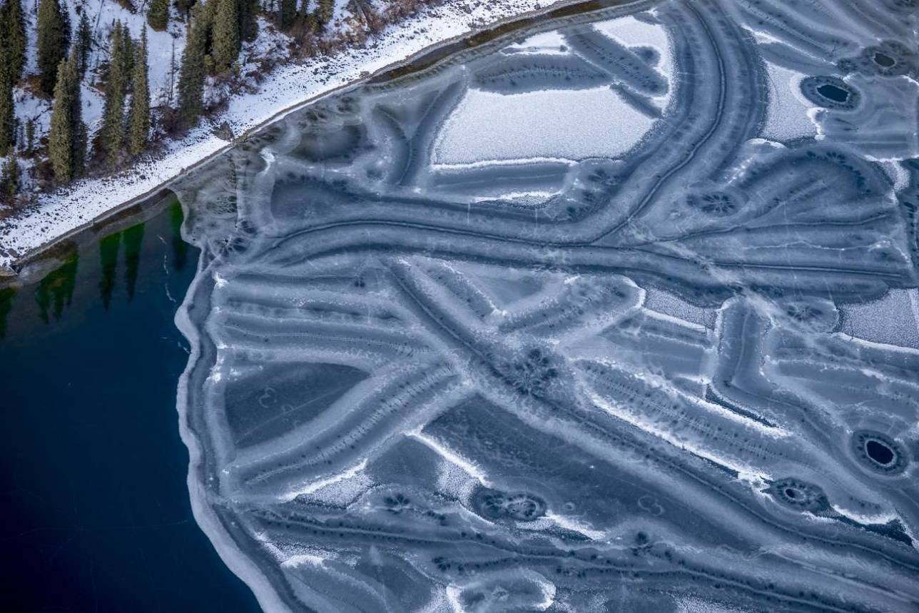 Ледяные узоры на Среднем Кольсае