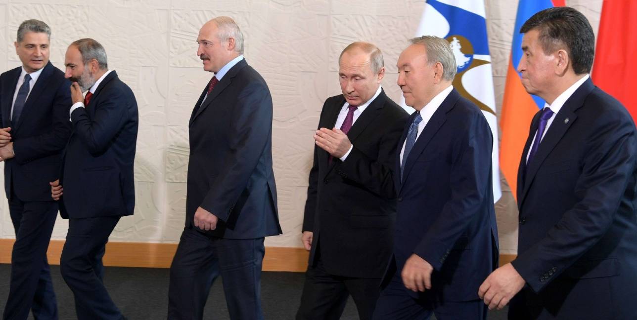 Участники заседания Высшего Евразийского экономического совета