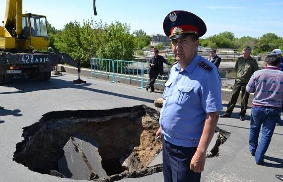 В мае на мосту провалился асфальт