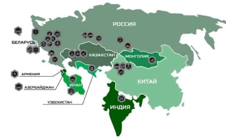 Карта полигонов, где прошли армейские игры