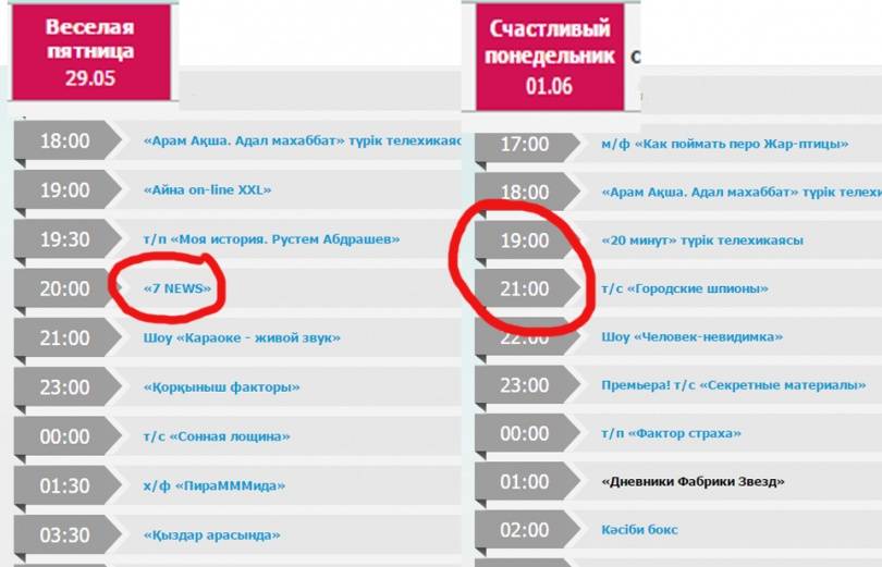 В телепрограмме на понедельник 1 июня передачи "7news" уже нет в сетке вещания "Седьмого канала"