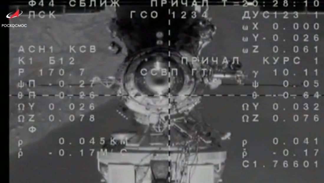 Стыковку космического корабля с МКС транслировали онлайн