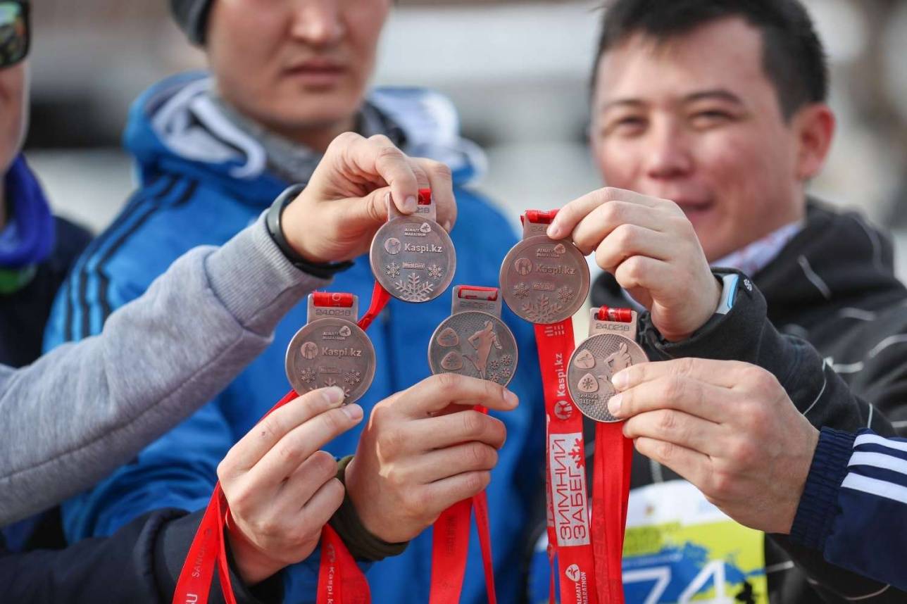 Победители зимнего забега "Алматы марафона"
