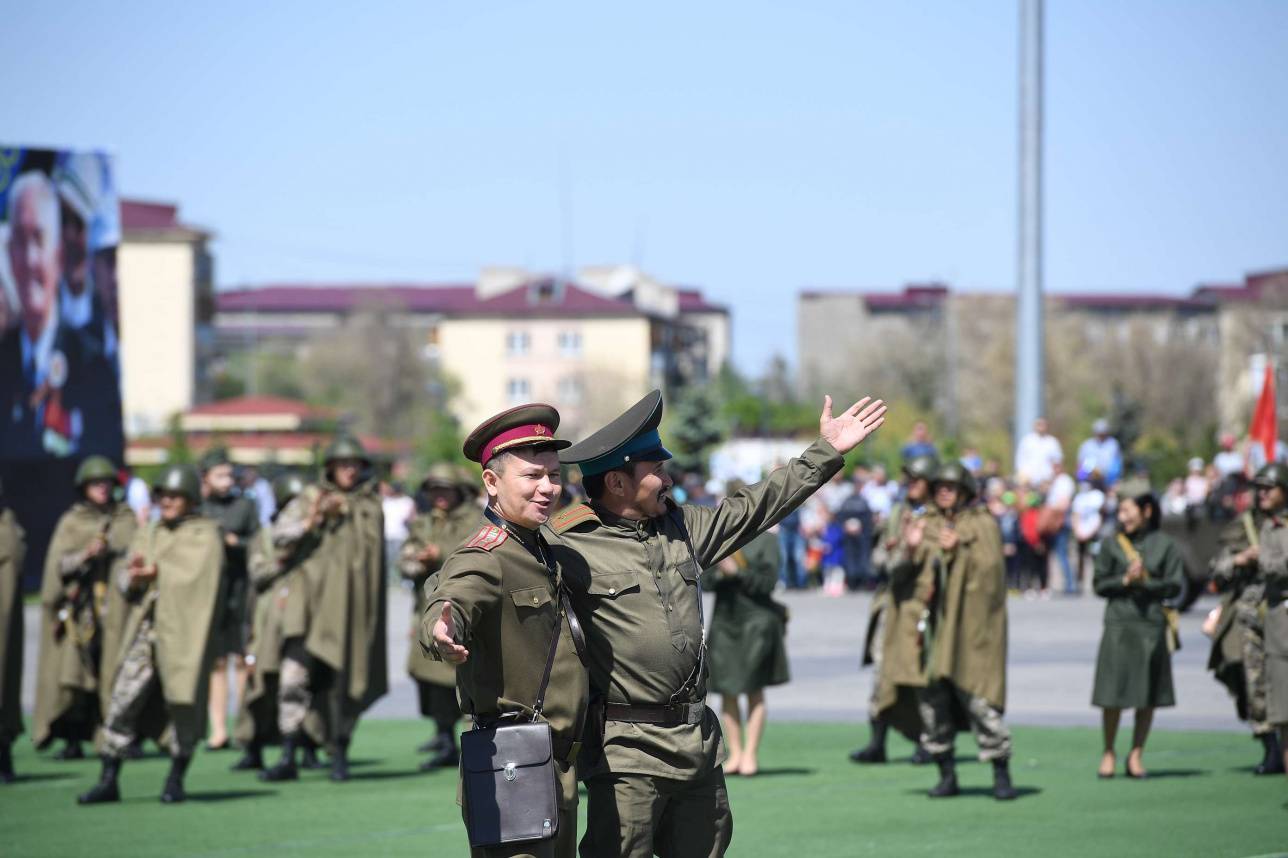 Празднование Дня победы в Талдыкоргане