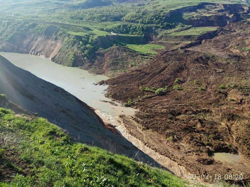 Оползень сошёл возле села Сары-Булак