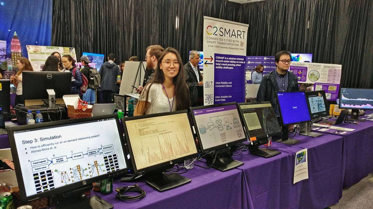 Әсел NYU Research Expo 2018 шарасында Behavioral Urban Informatics, Logistics, and Transport зертхана зерттеушісі ретінде қатысқан сәтінен