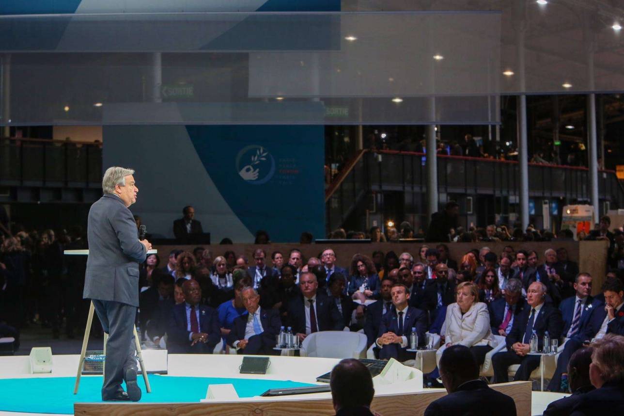 Генсек ООН Антониу Гутерриш на открытии Парижского форума мира, приуроченного к 100-летию окончания Первой мировой войны