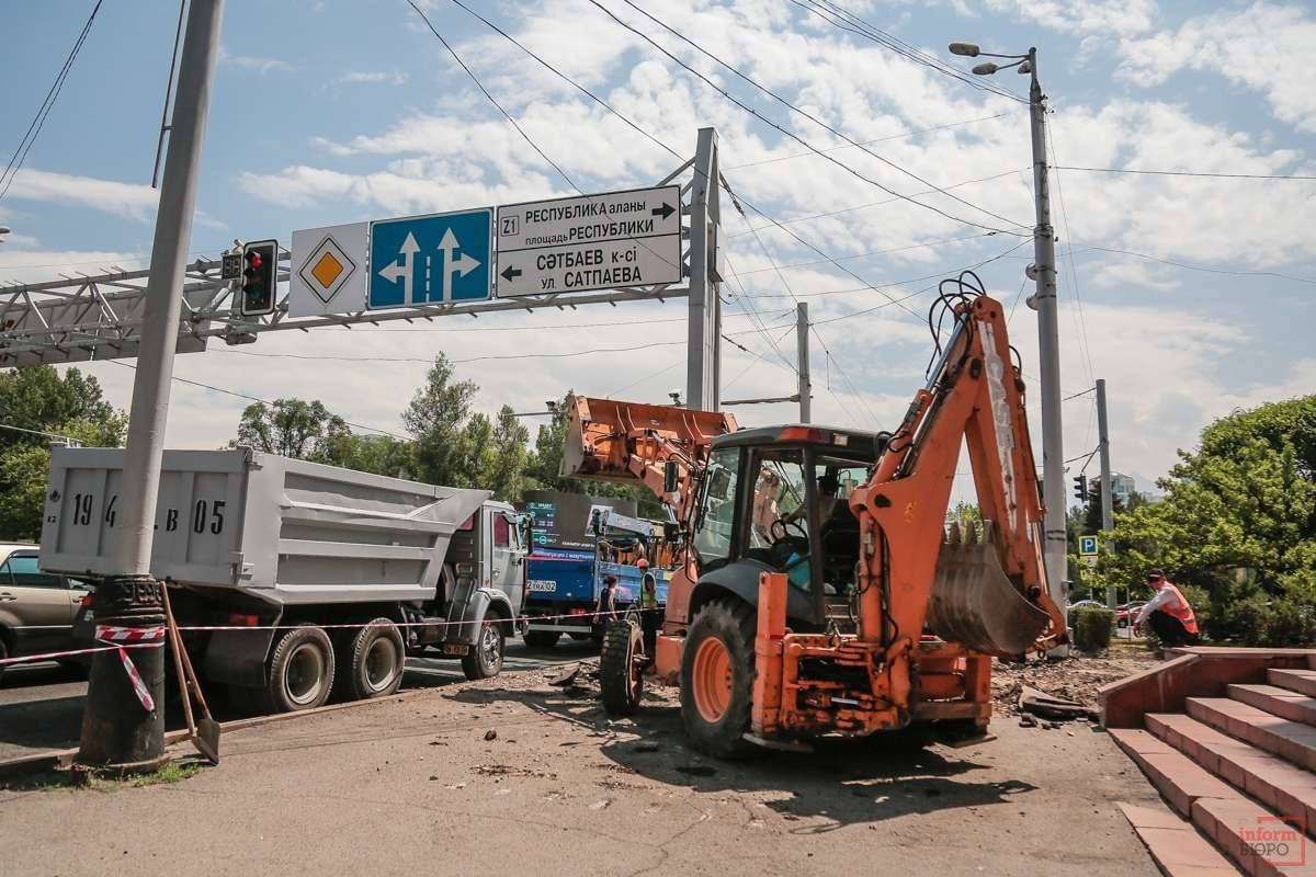 Перекрёсток улицы Сатпаева и проспекта Назарбаева