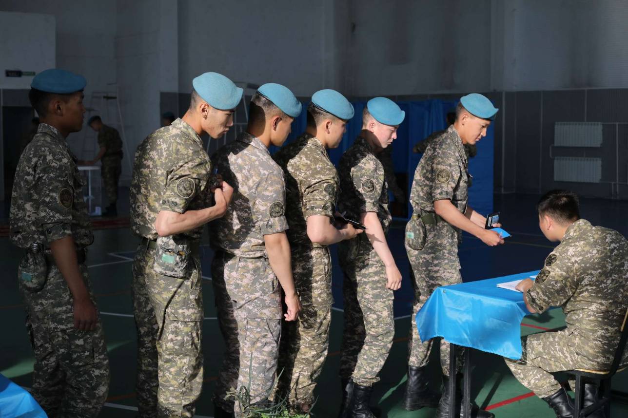 Голосование в Военном институте сухопутных войск