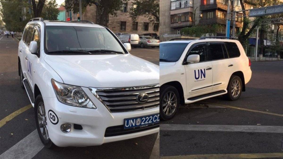 Автомобиль с подложными номерами ООН