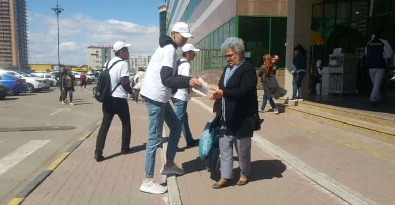 Агитационная работа штаба Косанова в Нур-Султане