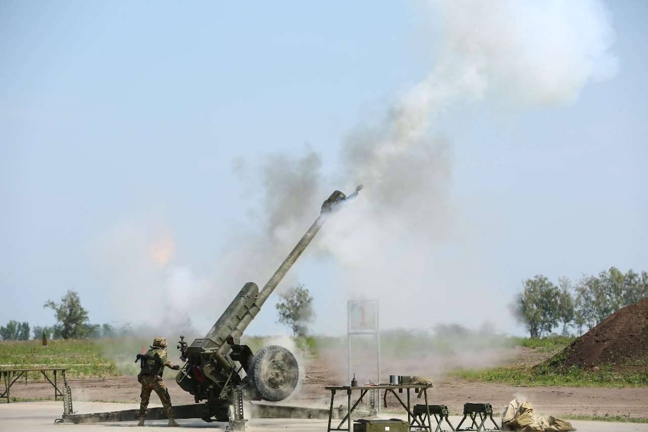 Стрельба из гаубицы - неотъемлемая часть конкурса