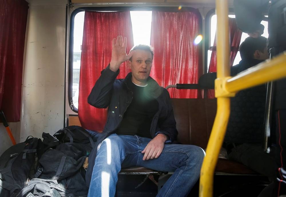 Алексей Навальный после задержания