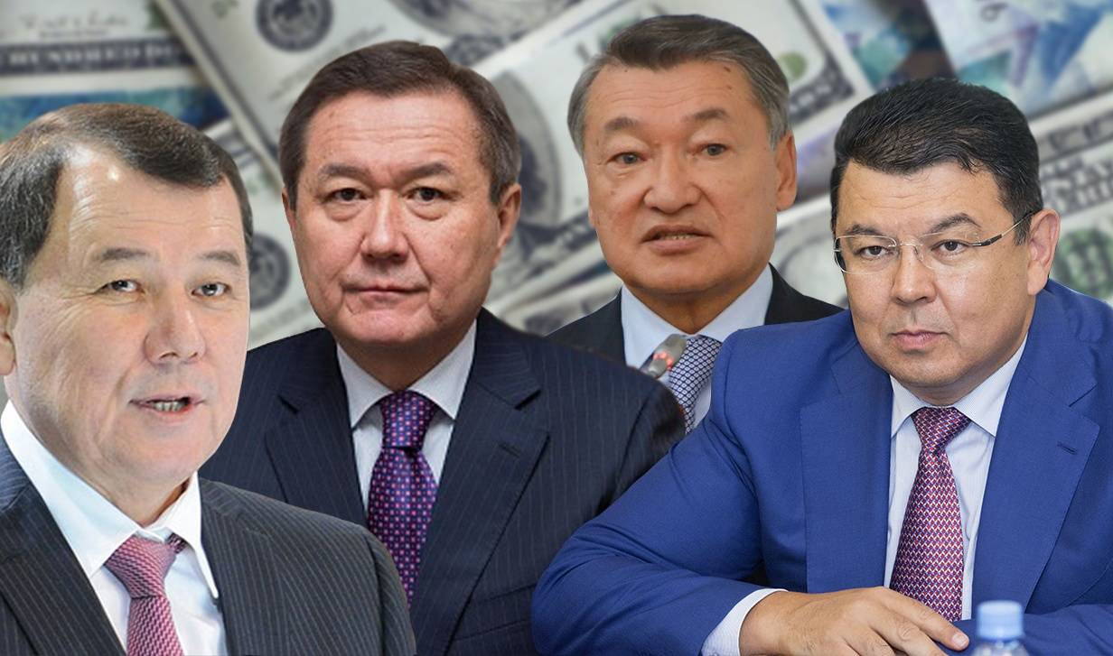 Слева направо: Кокрекбаева, Аманшаев, Ахметов, Бозумбаев