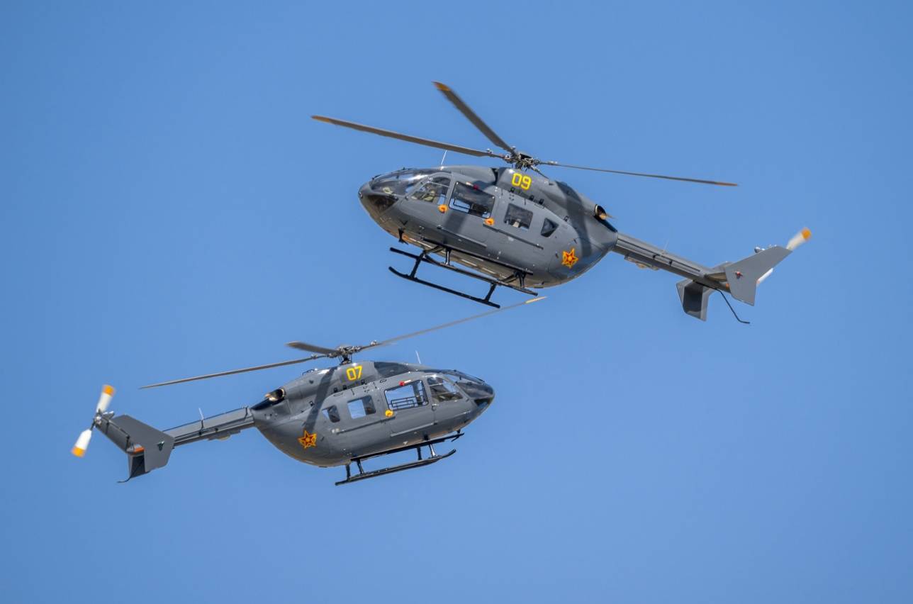 Военно-транспортный вертолёт Eurocopter EC 14 ВВС Казахстана на выставке KADEX-2016