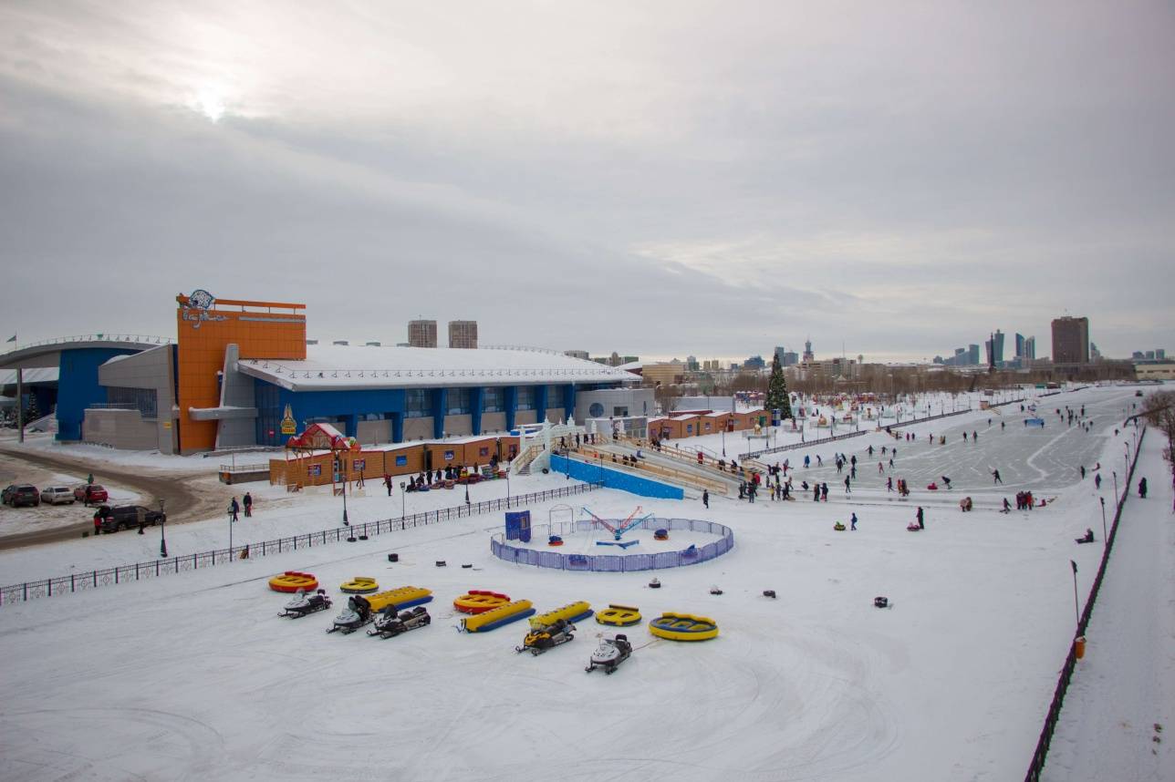 Каток на реке Акбулак 