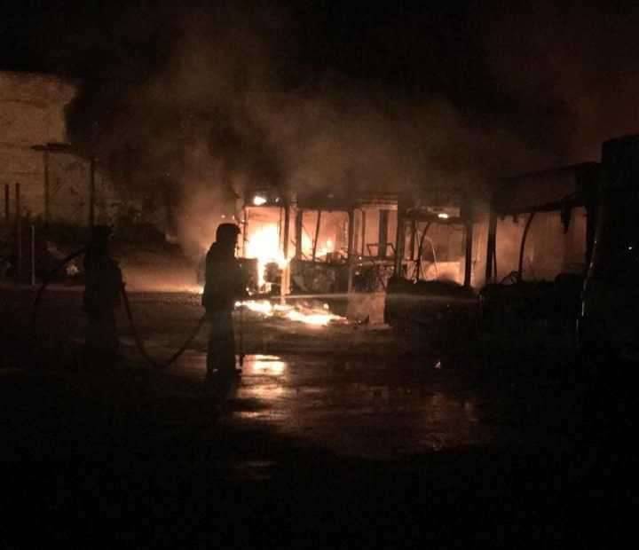 Пожар в Рудном