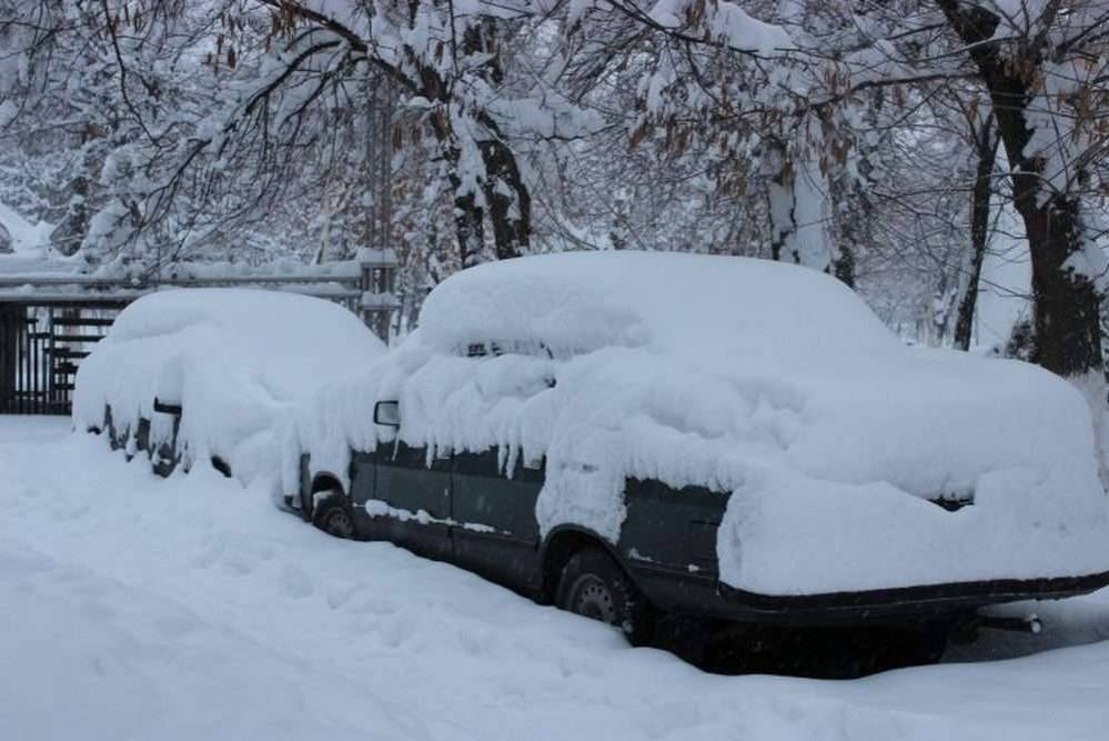 Впервые после почти бесснежных зим в Таразе за сутки выпала месячная норма