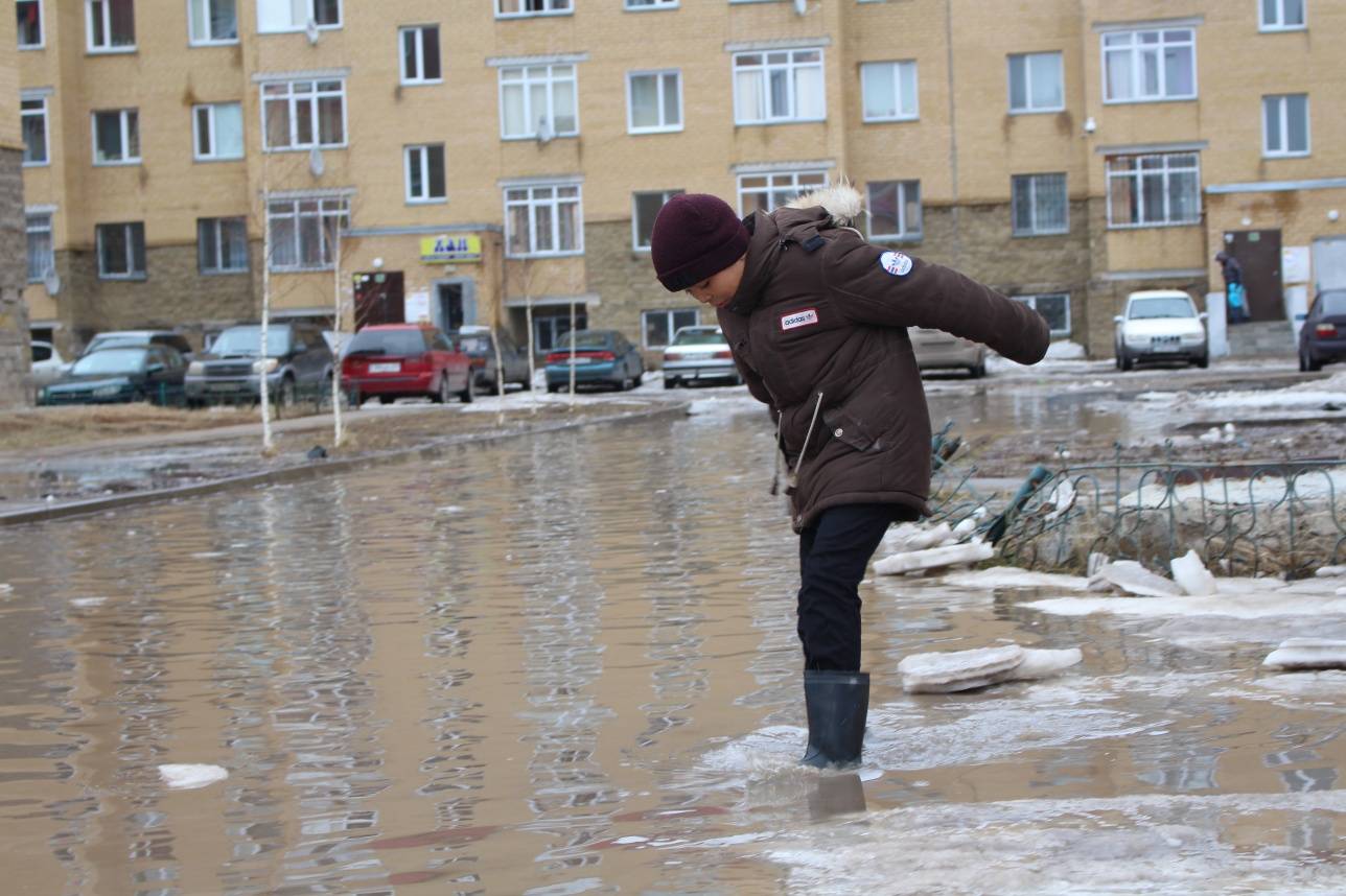 Мальчик в луже