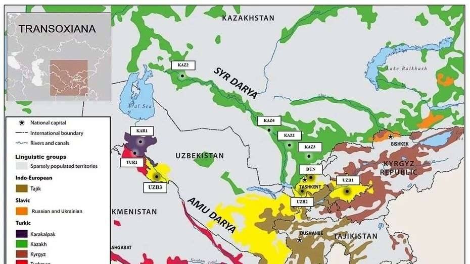 Шығы­с­-а­зиялық популяция картадан осылай көрінеді