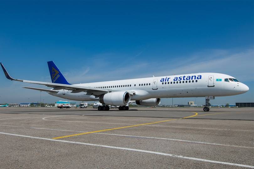 Boeing 757 авиакомпании Air Astana с бортовым номером P4-KCU был выпущен более 20 лет назад