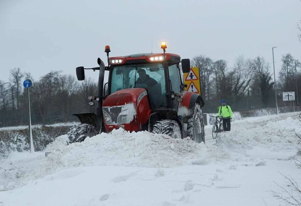Снегопад в Великобритании в начале марта - очень редкое явление