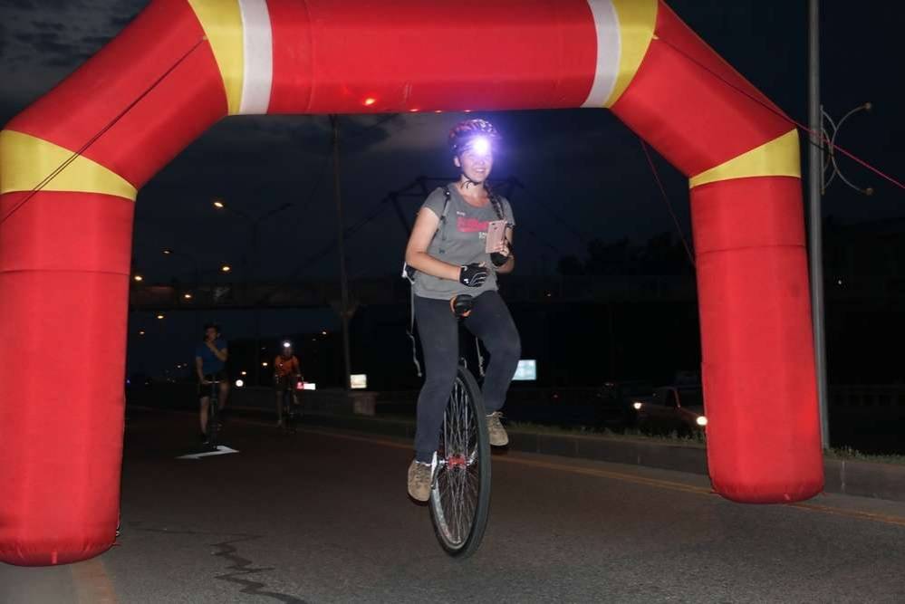 Участница велопробега