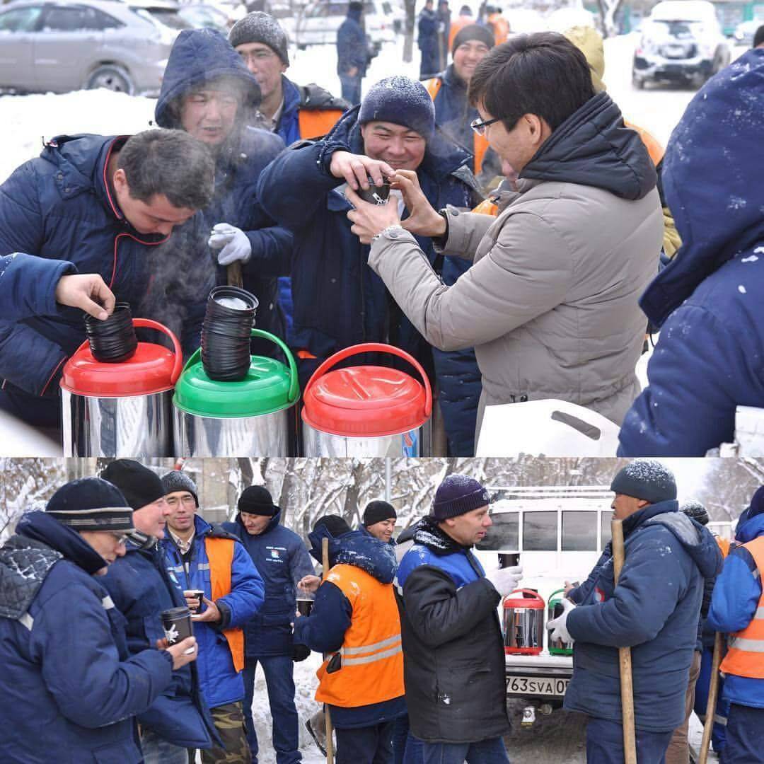 Война со снегом - войной, а обед по расписанию