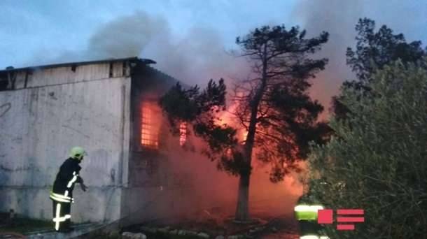 Пожар в наркодиспансере Баку
