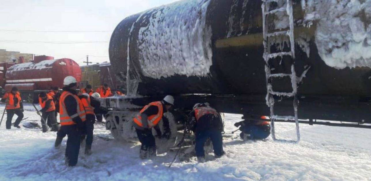 Железнодорожники провели учения на случай ЧС