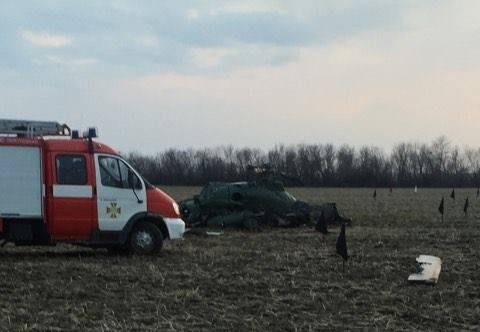 Под Краматорском упал военный вертолёт