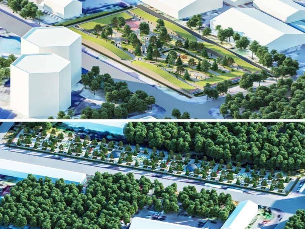 Всего под парки и скверы предусмотрено более 120 гектаров