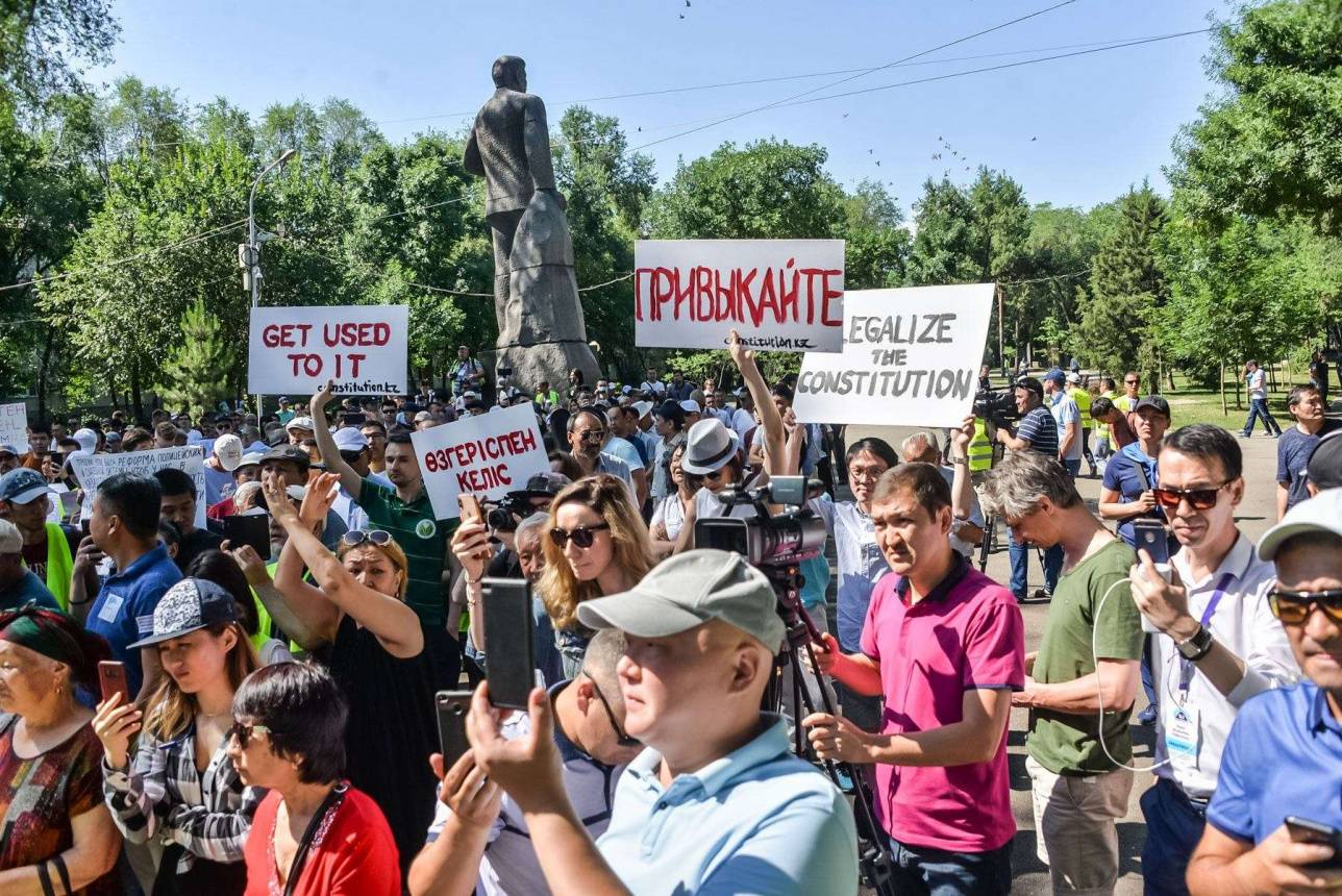 Разрешённый митинг в Алматы, 30 июня 2019 г.