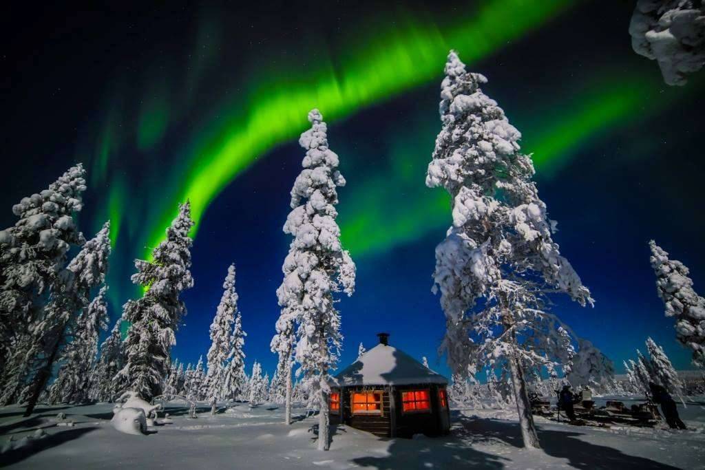 Северное сияние в Лапландии