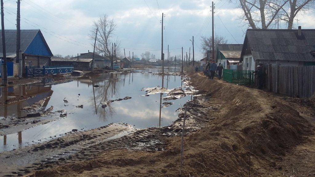 Улицы села Бескарагай оказались под водой