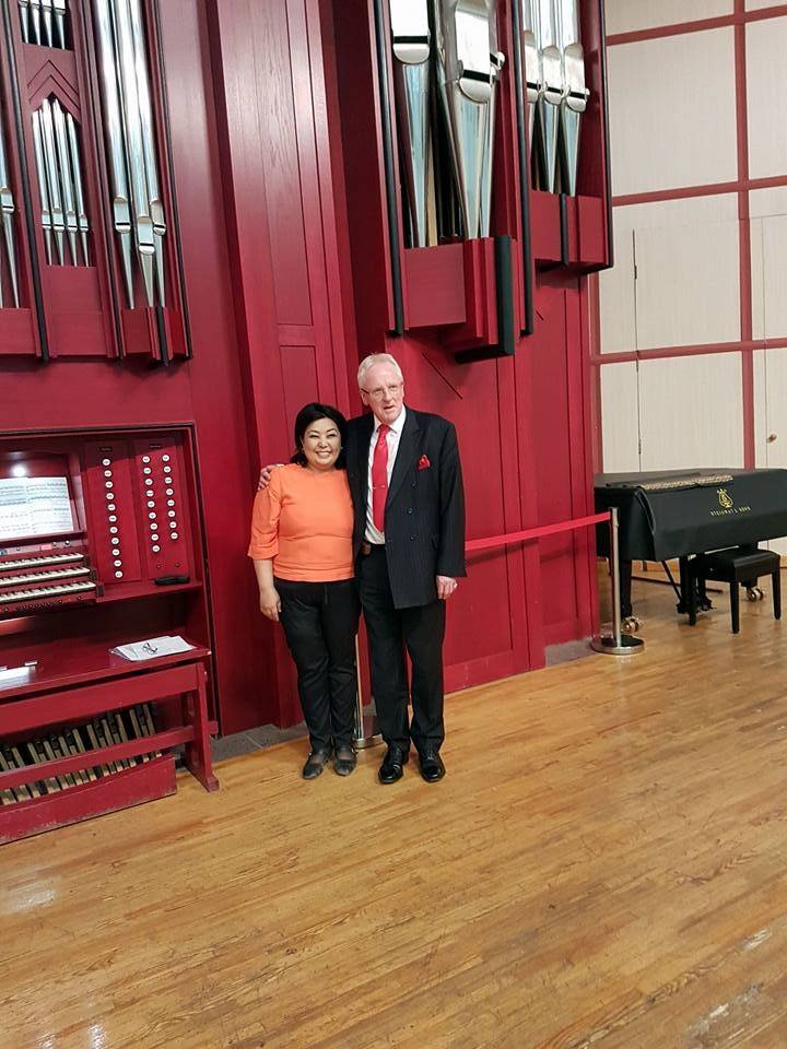 Эндрю Пармли с казахстанской органисткой Салтанат Абильхановой