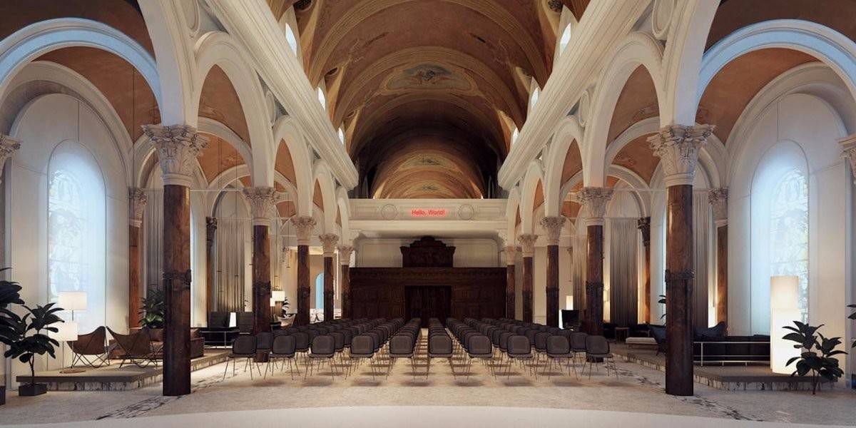 Площадка Hack Temple расположена в здании бывшей церкви Нерукотворного образа Девы Марии Гваделупской в Сан-Франциско