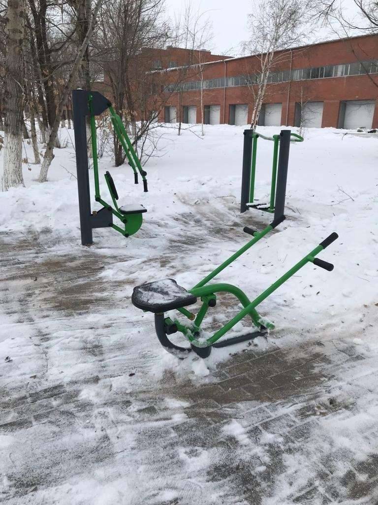 Тренажеры на воздухе для сотрудников насосно-фильтровальной станции