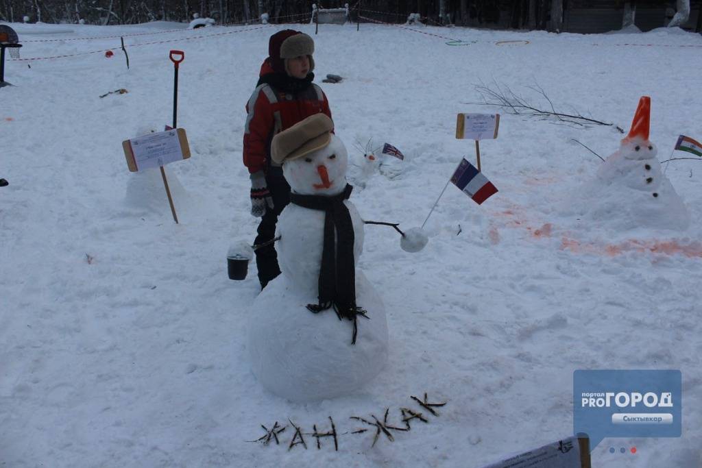 Снеговик из Франции, занявший второе место