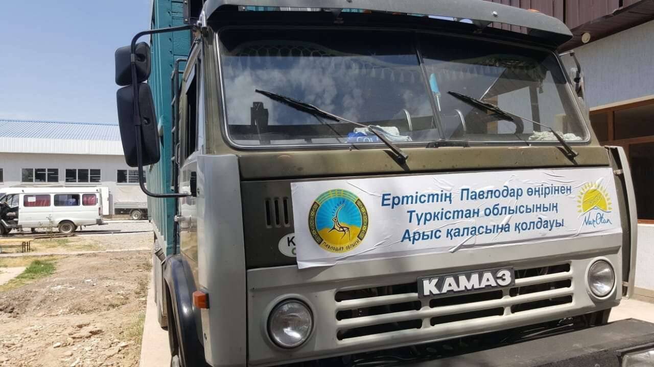 100 тонн гуманитарного груза доставили в Арысь